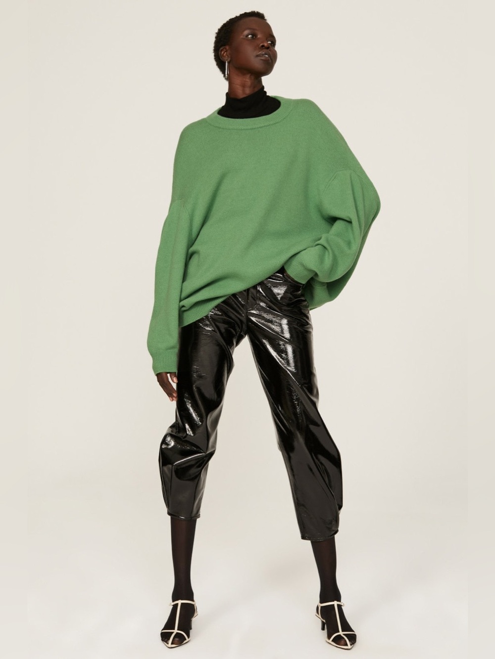 Tibi Circular Origami Sweater in Green Size XXS XS